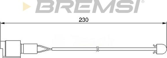 Bremsi WI0526 - Contatto segnalazione, Usura past. freno / mat. d'attrito www.autoricambi360.it