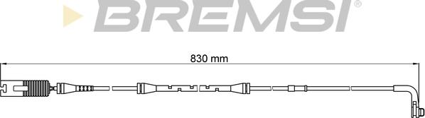 Bremsi WI0608 - Contatto segnalazione, Usura past. freno / mat. d'attrito www.autoricambi360.it