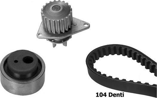 BUGATTI KBU5504A - Pompa acqua + Kit cinghie dentate www.autoricambi360.it