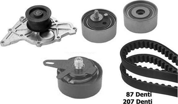 BUGATTI KBU5115A - Pompa acqua + Kit cinghie dentate www.autoricambi360.it