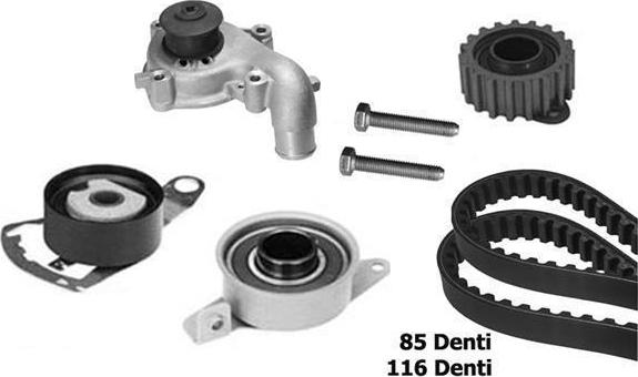 BUGATTI KBU0247A - Pompa acqua + Kit cinghie dentate www.autoricambi360.it