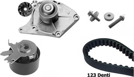 BUGATTI KBU10011A - Pompa acqua + Kit cinghie dentate www.autoricambi360.it