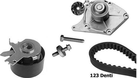 BUGATTI KBU10011B - Pompa acqua + Kit cinghie dentate www.autoricambi360.it