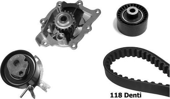 BUGATTI KBU10114A - Pompa acqua + Kit cinghie dentate www.autoricambi360.it