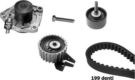 BUGATTI KBU10184A - Pompa acqua + Kit cinghie dentate www.autoricambi360.it