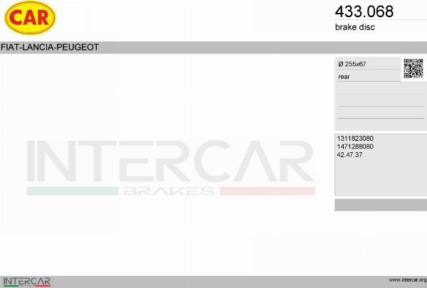 CAR 433.068 - Tamburo freno www.autoricambi360.it
