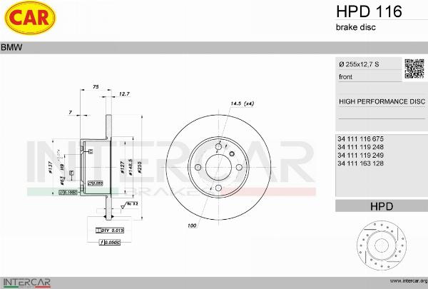 CAR HPD 116 - Discofreno www.autoricambi360.it