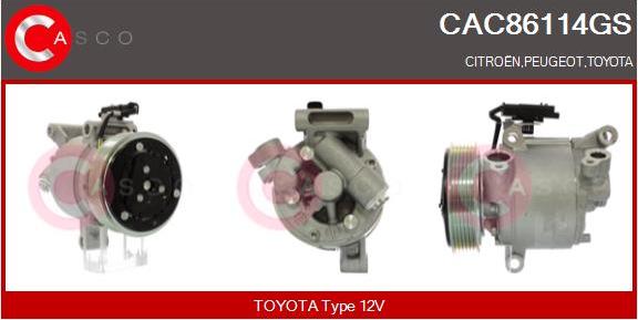 Casco CAC86114GS - Compressore, Climatizzatore www.autoricambi360.it