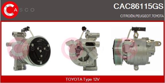 Casco CAC86115GS - Compressore, Climatizzatore www.autoricambi360.it