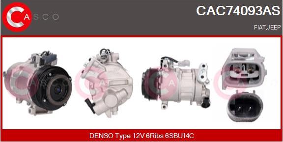 Casco CAC74093AS - Compressore, Climatizzatore www.autoricambi360.it