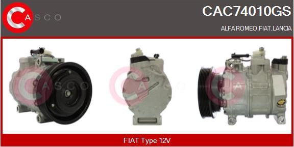 Casco CAC74010GS - Compressore, Climatizzatore www.autoricambi360.it