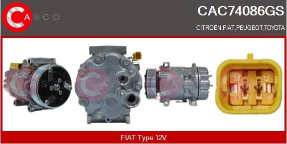 Casco CAC74086GS - Compressore, Climatizzatore www.autoricambi360.it