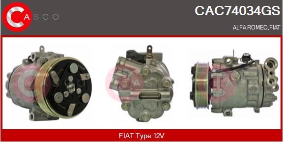 Casco CAC74034GS - Compressore, Climatizzatore www.autoricambi360.it