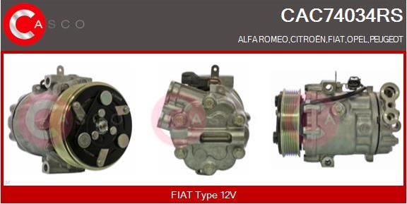 Casco CAC74034RS - Compressore, Climatizzatore www.autoricambi360.it