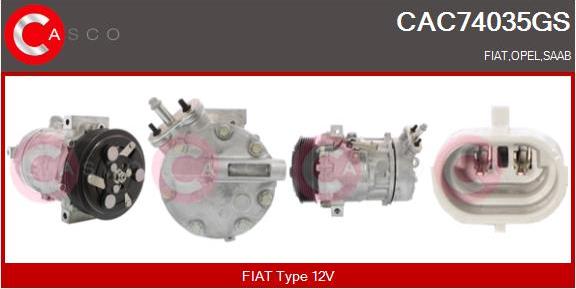 Casco CAC74035GS - Compressore, Climatizzatore www.autoricambi360.it