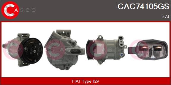 Casco CAC74105GS - Compressore, Climatizzatore www.autoricambi360.it