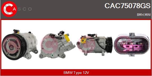 Casco CAC75078GS - Compressore, Climatizzatore www.autoricambi360.it