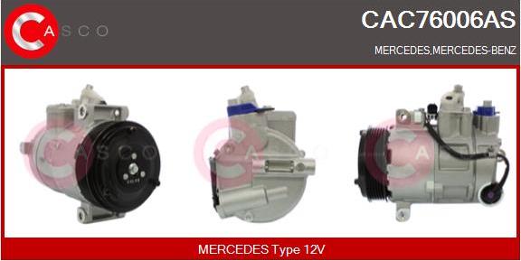 Casco CAC76006AS - Compressore, Climatizzatore www.autoricambi360.it