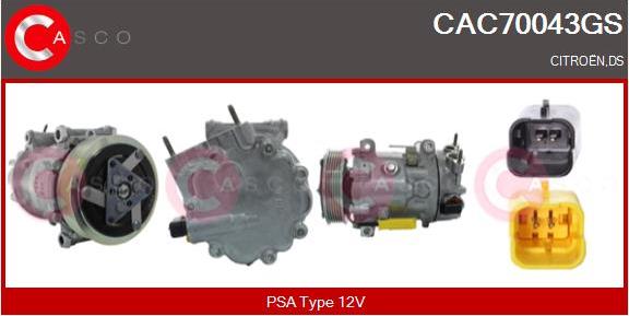 Casco CAC70043GS - Compressore, Climatizzatore www.autoricambi360.it