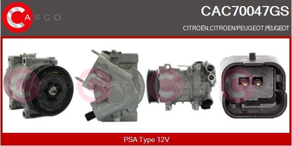 Casco CAC70047GS - Compressore, Climatizzatore www.autoricambi360.it