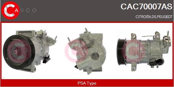 Casco CAC70007AS - Compressore, Climatizzatore www.autoricambi360.it