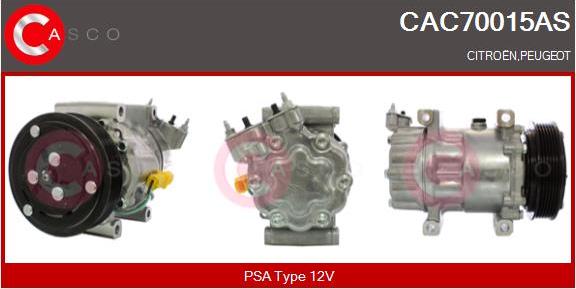 Casco CAC70015AS - Compressore, Climatizzatore www.autoricambi360.it