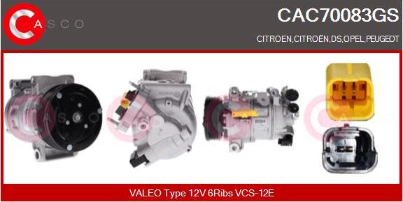 Casco CAC70083GS - Compressore, Climatizzatore www.autoricambi360.it
