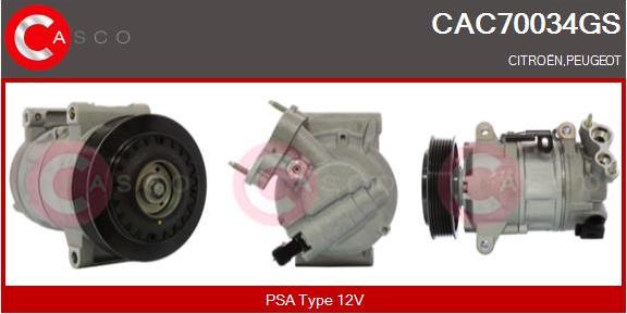 Casco CAC70034GS - Compressore, Climatizzatore www.autoricambi360.it