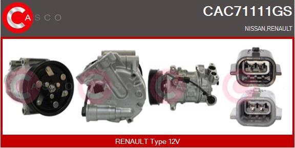 Casco CAC71111GS - Compressore, Climatizzatore www.autoricambi360.it