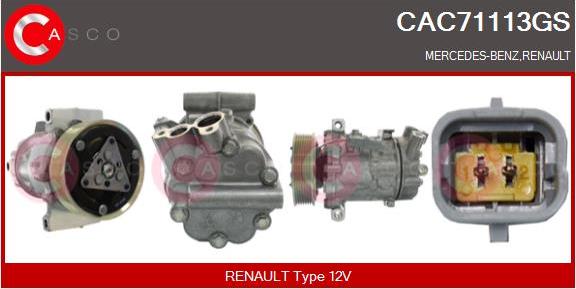 Casco CAC71113GS - Compressore, Climatizzatore www.autoricambi360.it