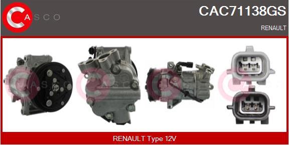 Casco CAC71138GS - Compressore, Climatizzatore www.autoricambi360.it