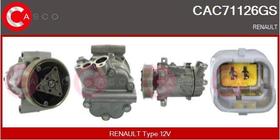 Casco CAC71126GS - Compressore, Climatizzatore www.autoricambi360.it