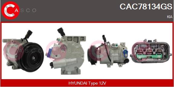 Casco CAC78134GS - Compressore, Climatizzatore www.autoricambi360.it