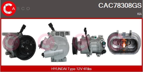 Casco CAC78308GS - Compressore, Climatizzatore www.autoricambi360.it