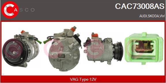 Casco CAC73008AS - Compressore, Climatizzatore www.autoricambi360.it