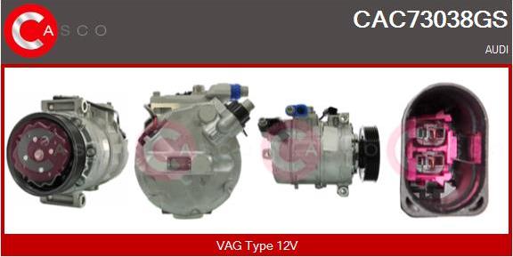 Casco CAC73038GS - Compressore, Climatizzatore www.autoricambi360.it