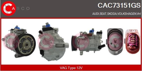 Casco CAC73151GS - Compressore, Climatizzatore www.autoricambi360.it