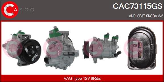 Casco CAC73115GS - Compressore, Climatizzatore www.autoricambi360.it