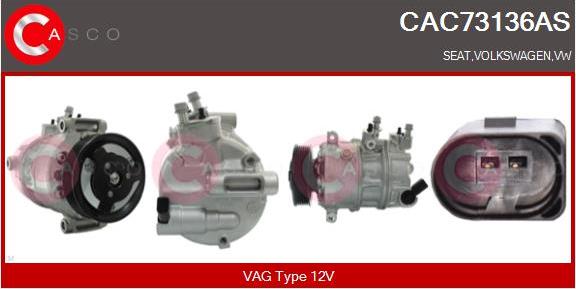 Casco CAC73136AS - Compressore, Climatizzatore www.autoricambi360.it