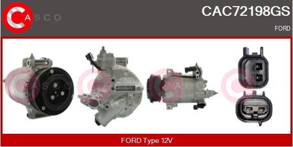Casco CAC72198GS - Compressore, Climatizzatore www.autoricambi360.it