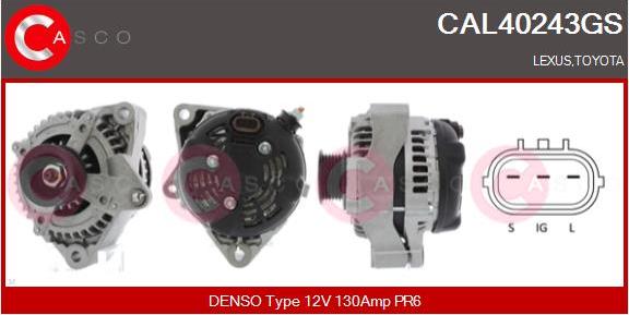Casco CAL40243GS - Alternatore www.autoricambi360.it