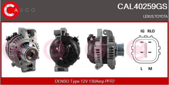 Casco CAL40259GS - Alternatore www.autoricambi360.it