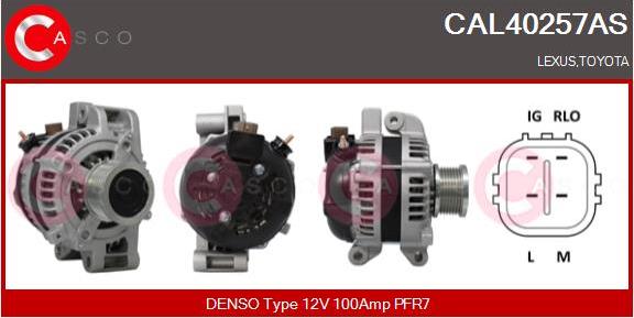 Casco CAL40257AS - Alternatore www.autoricambi360.it