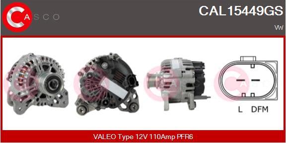 Casco CAL15449GS - Alternatore www.autoricambi360.it
