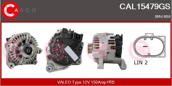 Casco CAL15479GS - Alternatore www.autoricambi360.it