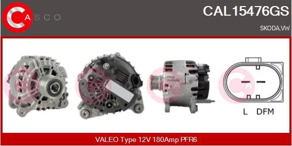 Casco CAL15476GS - Alternatore www.autoricambi360.it