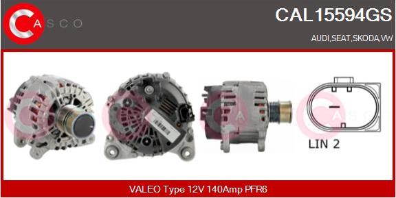 Casco CAL15594GS - Alternatore www.autoricambi360.it