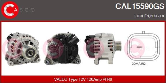 Casco CAL15590GS - Alternatore www.autoricambi360.it