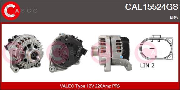 Casco CAL15524GS - Alternatore www.autoricambi360.it