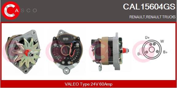 Casco CAL15604GS - Alternatore www.autoricambi360.it
